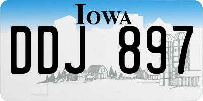 IA license plate DDJ897