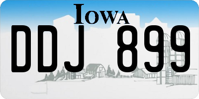 IA license plate DDJ899