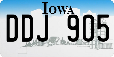 IA license plate DDJ905