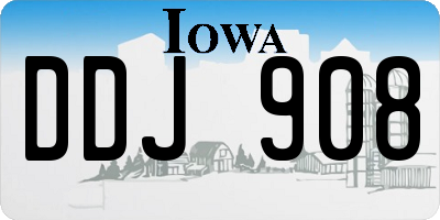 IA license plate DDJ908