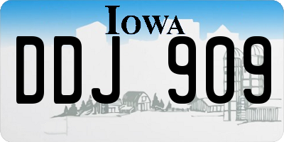 IA license plate DDJ909