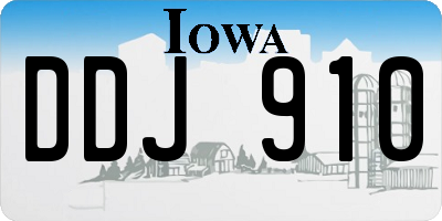 IA license plate DDJ910
