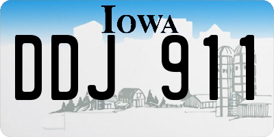 IA license plate DDJ911
