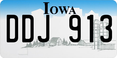 IA license plate DDJ913