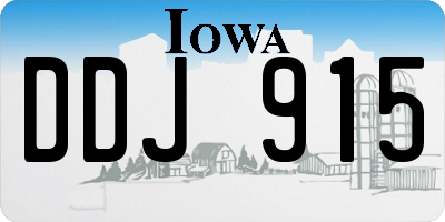 IA license plate DDJ915