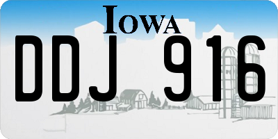 IA license plate DDJ916