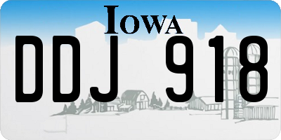 IA license plate DDJ918
