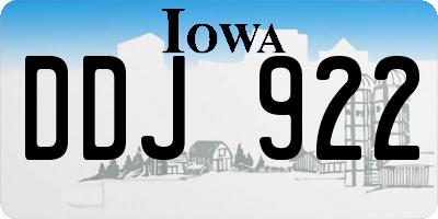 IA license plate DDJ922