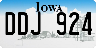 IA license plate DDJ924