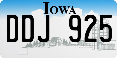 IA license plate DDJ925