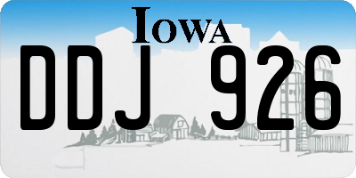 IA license plate DDJ926