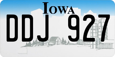 IA license plate DDJ927