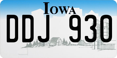 IA license plate DDJ930