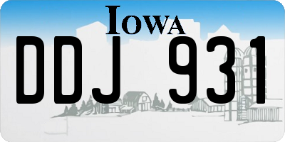 IA license plate DDJ931