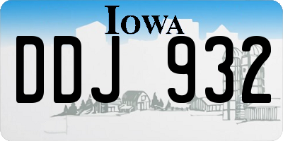 IA license plate DDJ932