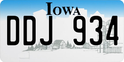 IA license plate DDJ934