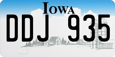 IA license plate DDJ935
