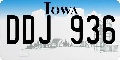 IA license plate DDJ936