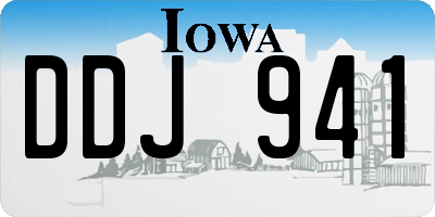 IA license plate DDJ941