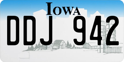 IA license plate DDJ942