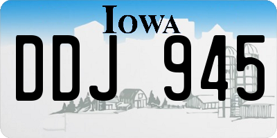 IA license plate DDJ945
