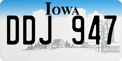 IA license plate DDJ947