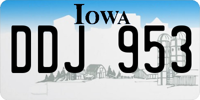 IA license plate DDJ953