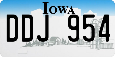 IA license plate DDJ954