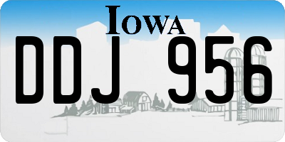 IA license plate DDJ956