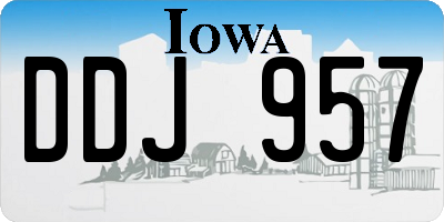 IA license plate DDJ957