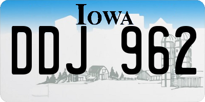IA license plate DDJ962