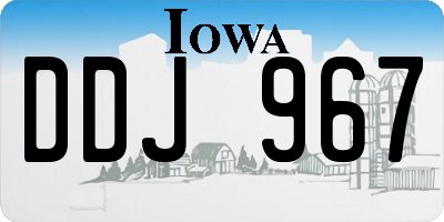 IA license plate DDJ967