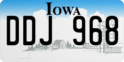 IA license plate DDJ968