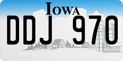 IA license plate DDJ970