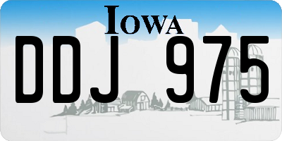 IA license plate DDJ975