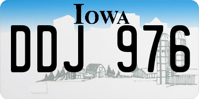 IA license plate DDJ976