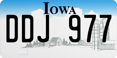 IA license plate DDJ977