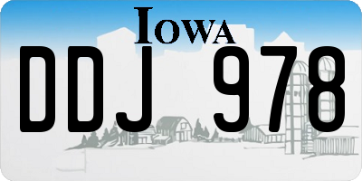 IA license plate DDJ978