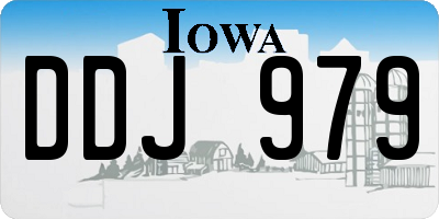 IA license plate DDJ979