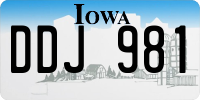 IA license plate DDJ981