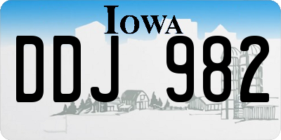 IA license plate DDJ982