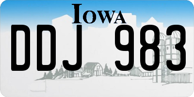 IA license plate DDJ983