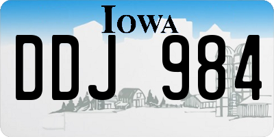 IA license plate DDJ984
