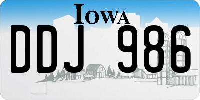 IA license plate DDJ986