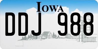 IA license plate DDJ988