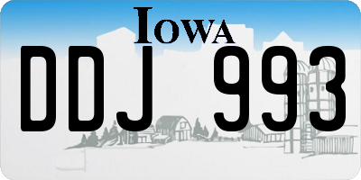 IA license plate DDJ993