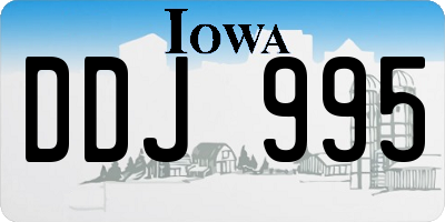 IA license plate DDJ995