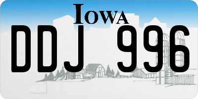 IA license plate DDJ996