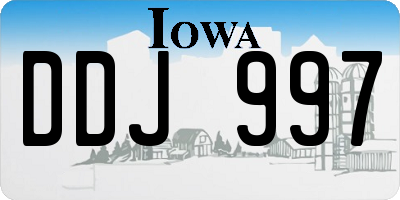 IA license plate DDJ997