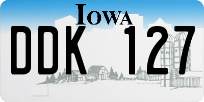 IA license plate DDK127